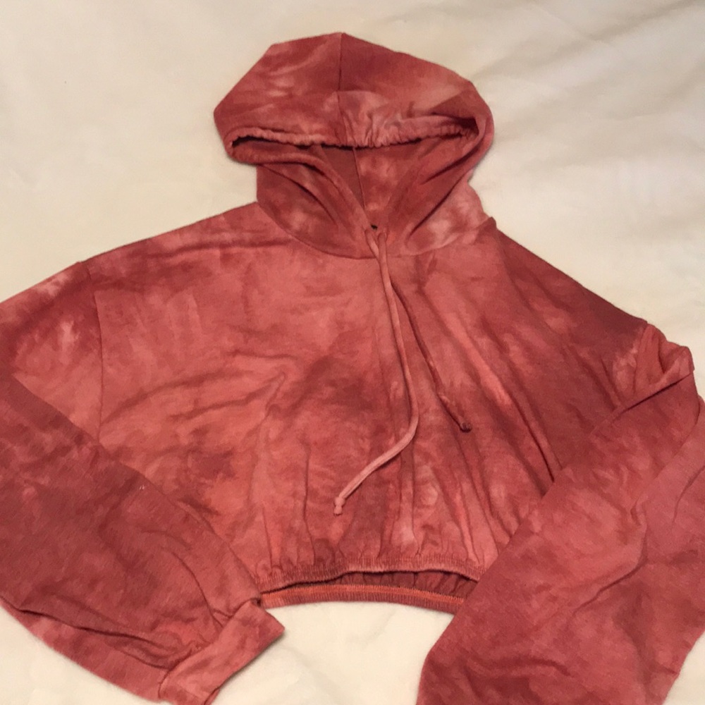 Tie dye cropped hoodie
